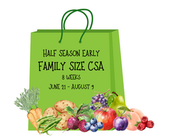 Half Season Early (June 21 - August 11) Family CSA Bundle