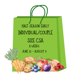 Half Season Early (June 21 - August 9) Individual/Couples CSA Bundle