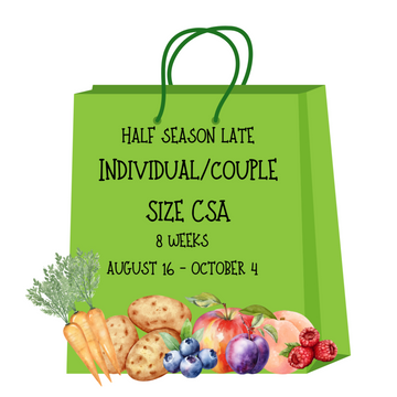 Half Season Late (August 16  - October 4) Individual/Couples CSA Bundle